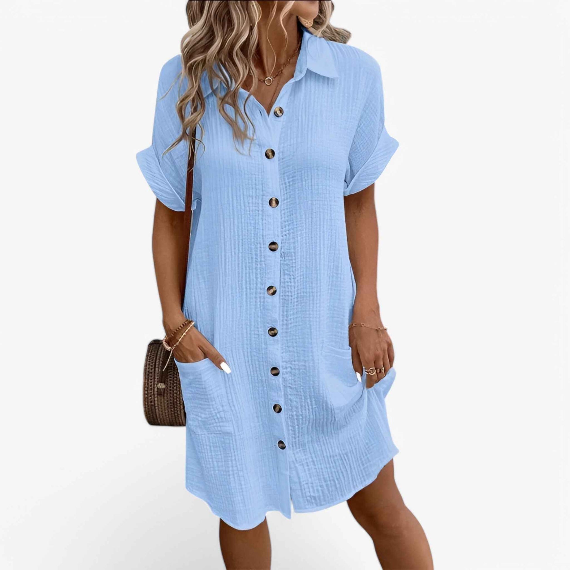Olivia | Sommerkjole – Elegant Stofblanding, Perfekt til Enhver Anledn