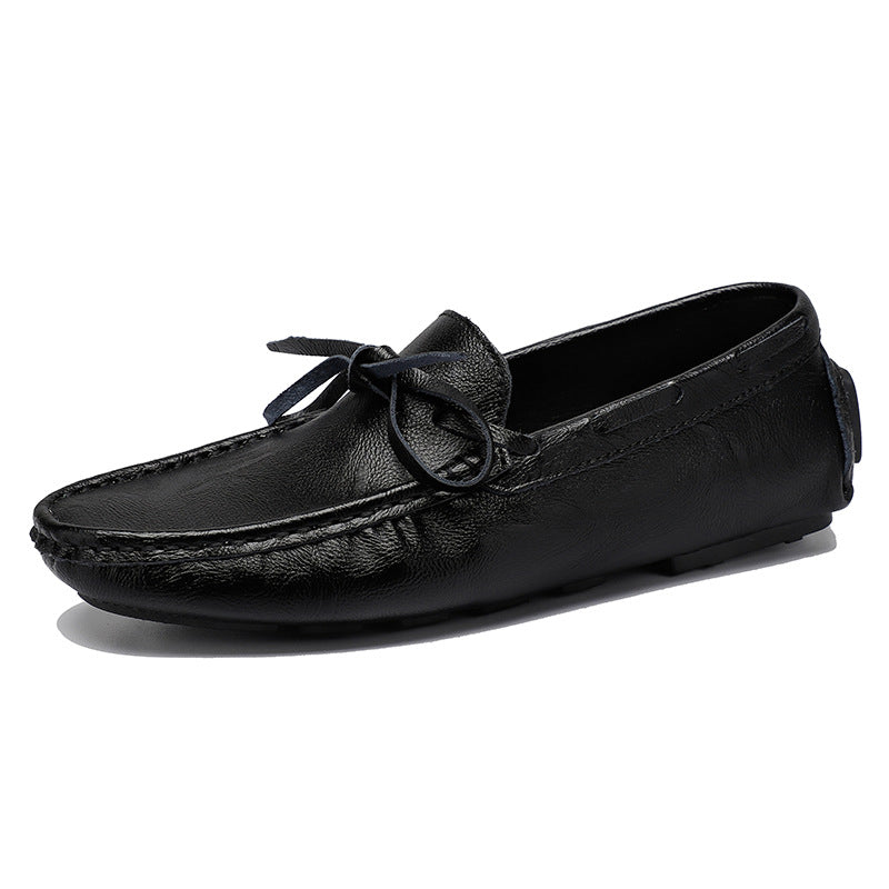 : Mocassins Homme en Cuir Véritable - Confort Durable et Allure Classique dans Noir de Marche Lino