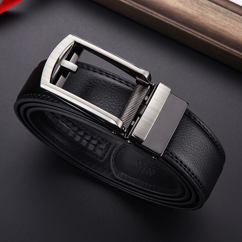 Cintura Uomo PremierBelt – Pelle Nera Senza Buchi Regolabile