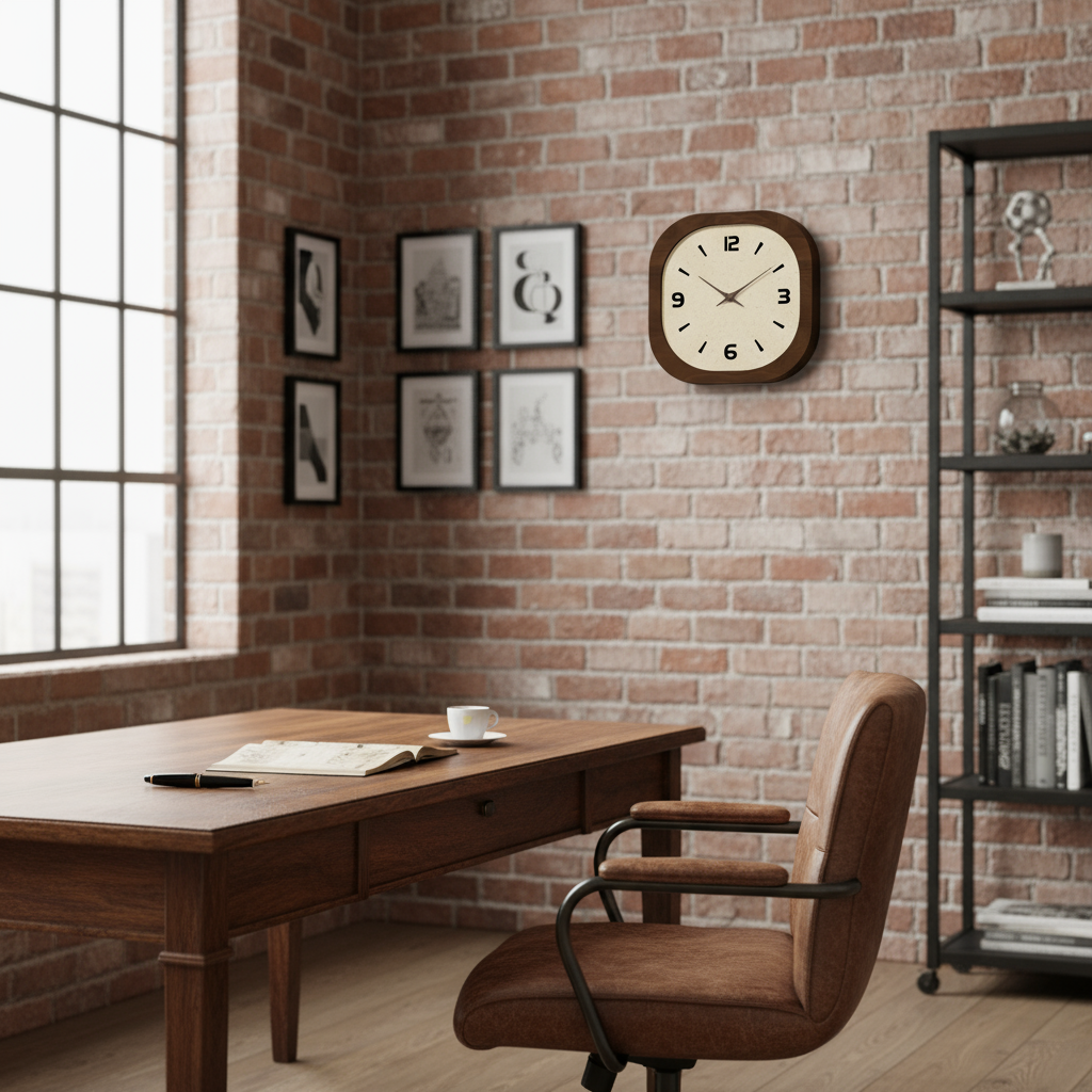 Horloge Murale en Bois Style Vintage