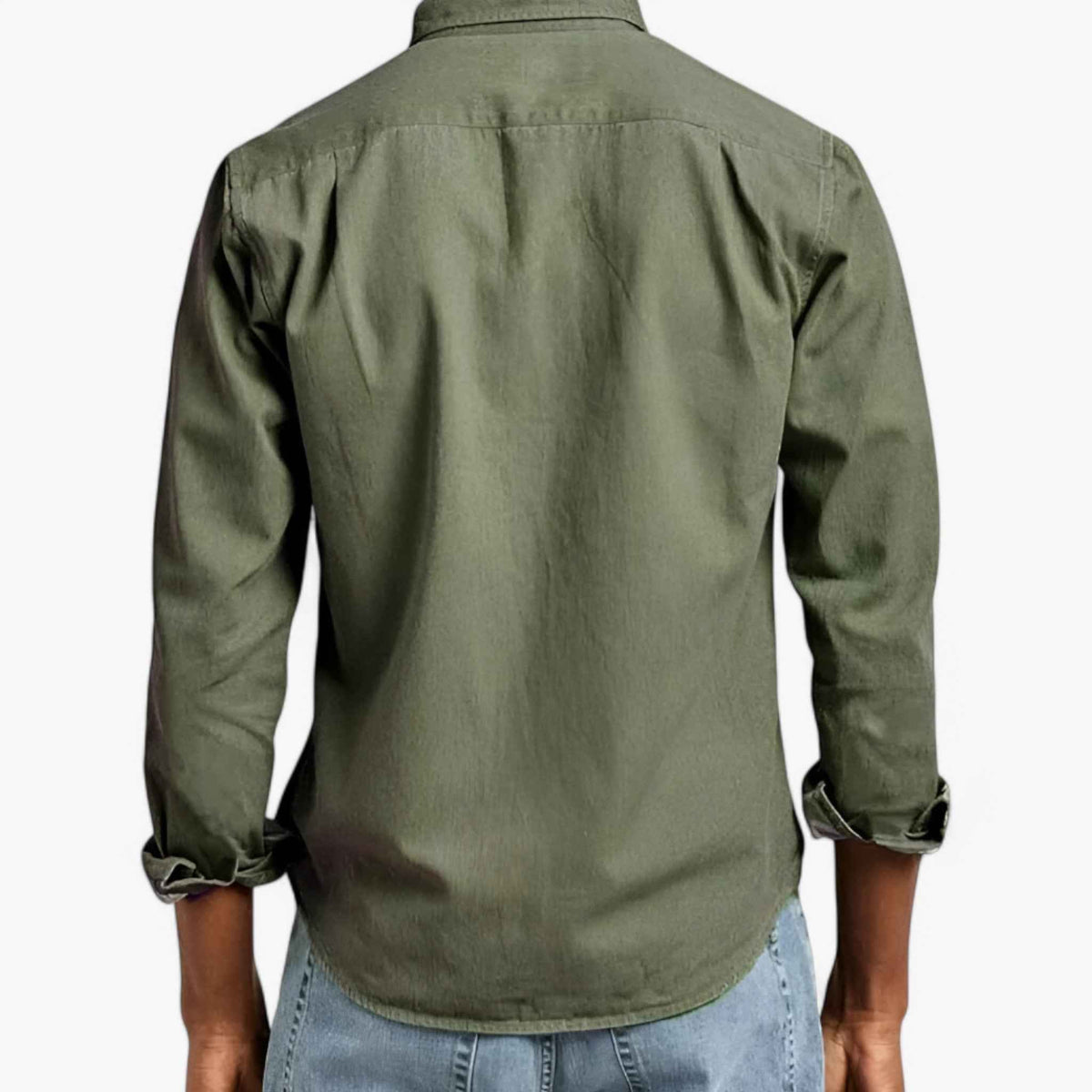 Men's Top Clothes : Chemise Cargo Homme Résistante en Coton avec Plusieurs Poches, Manches Longues dans de Marche Lino
