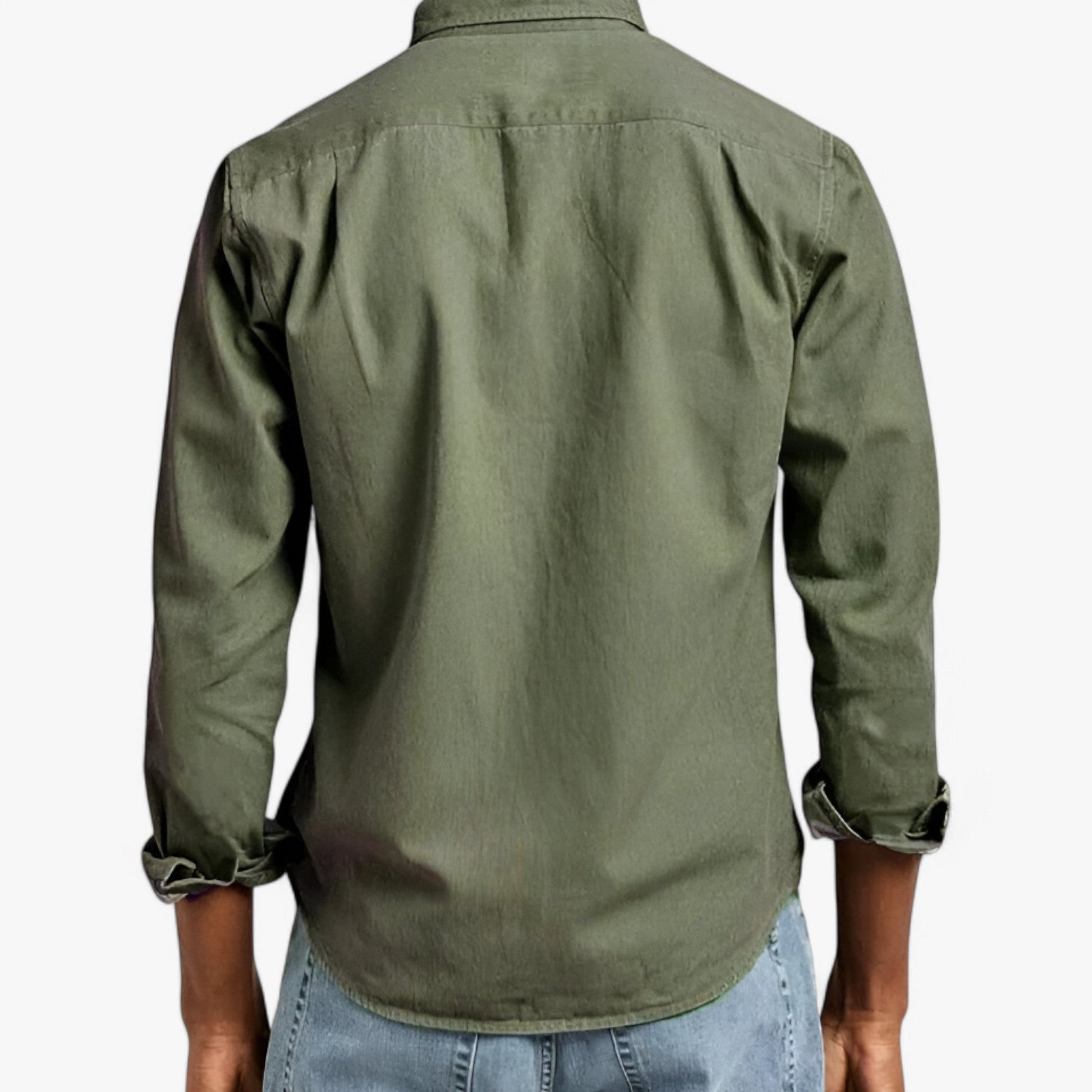 Chemise Cargo Homme Résistante en Coton avec Plusieurs Poches, Manches Longues
