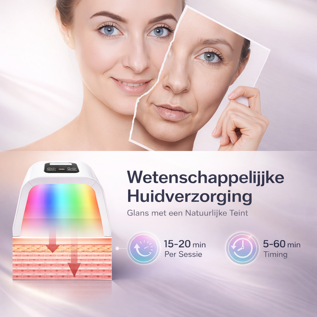 Masque Facial LED Luminothérapie - Appareil de Soin