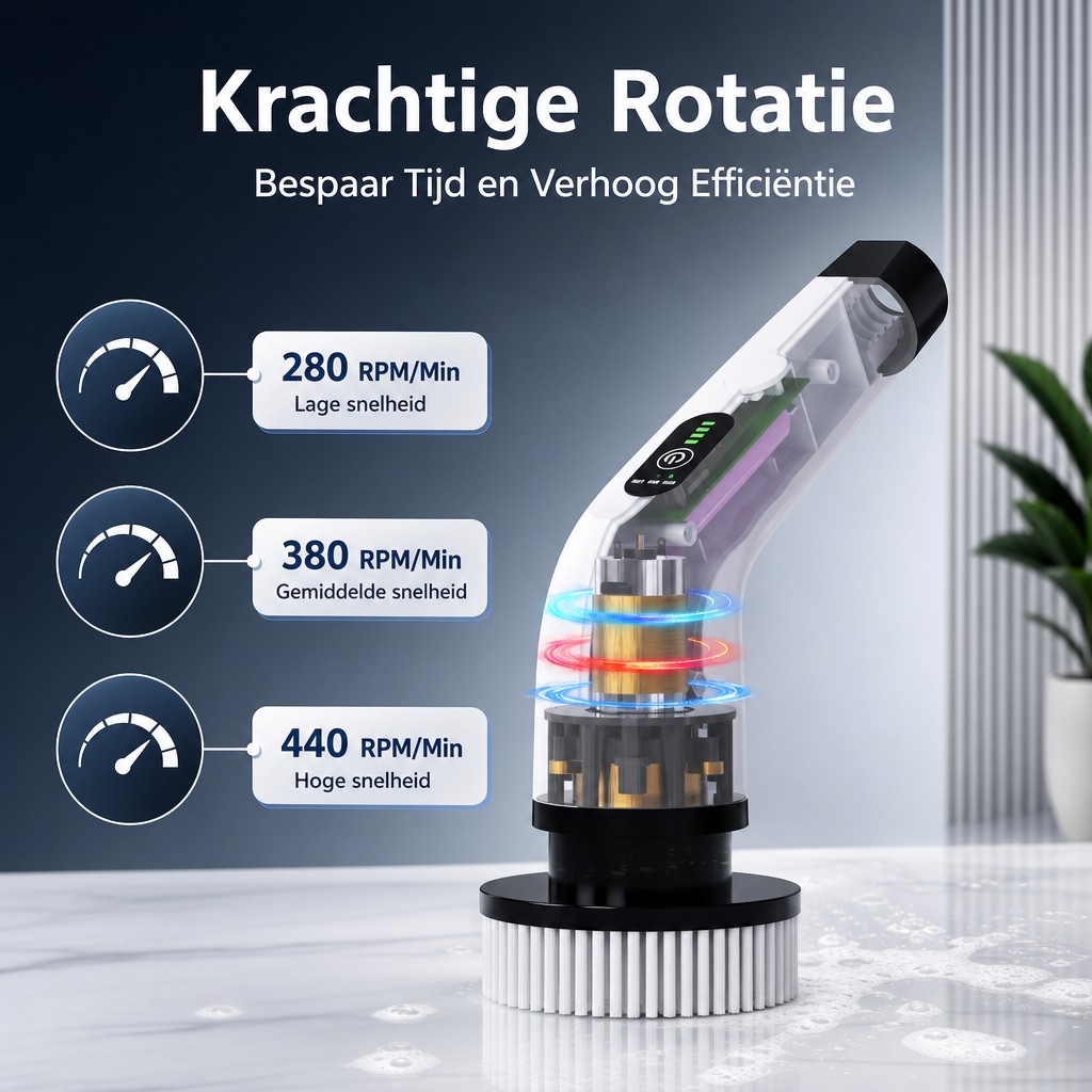 ScrubPro Brosse Rotative Électrique - Brosse de Nettoyage Sans Fil