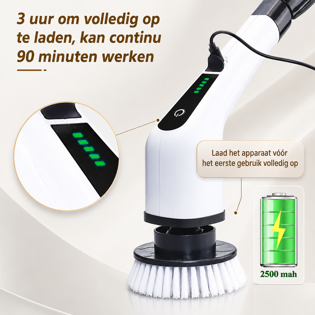 ScrubPro Brosse Rotative Électrique - Brosse de Nettoyage Sans Fil