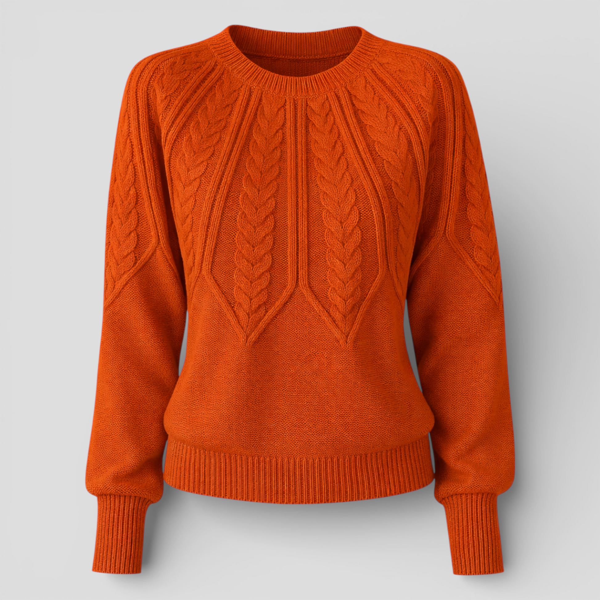 Pull Femme à Manches Larges Coton Coupe Régulière