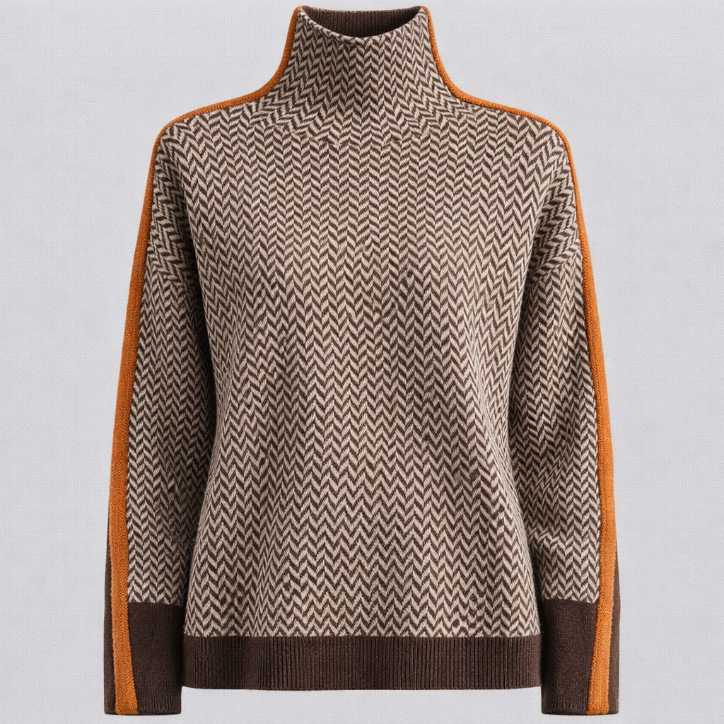 Pull Femme à Rayures Polyester Mode Élégante Style De Bureau
