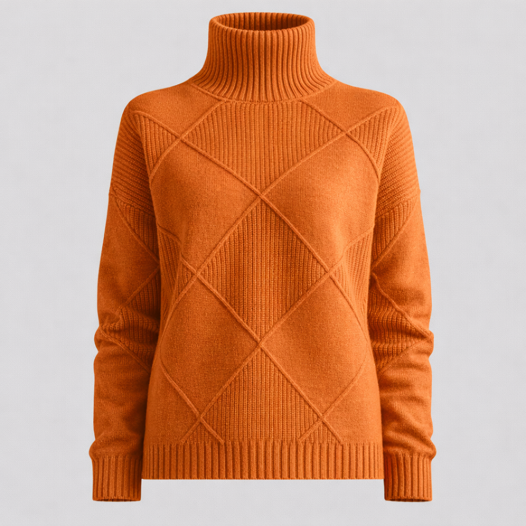 Pulls pour femmes : Pull Femme Col Roulé Confortable Garde-Robe Féminine dans de Marche Lino