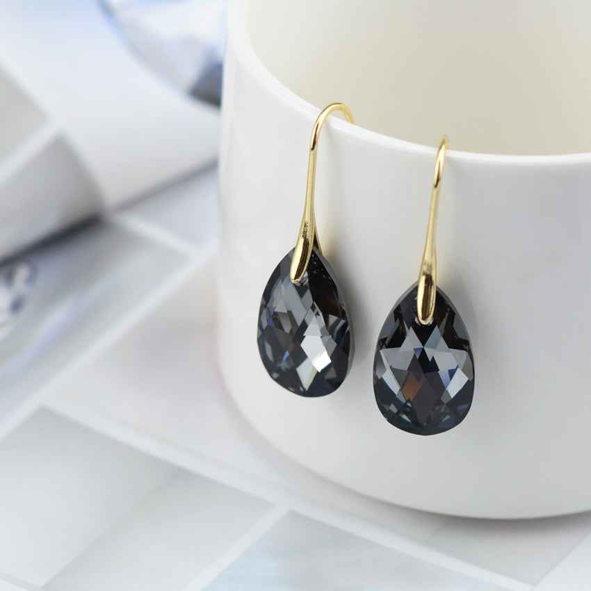 Orecchini : Boucles d'oreilles pendantes pour femme en cristal bleu saphir élégantes dans de Marche Lino