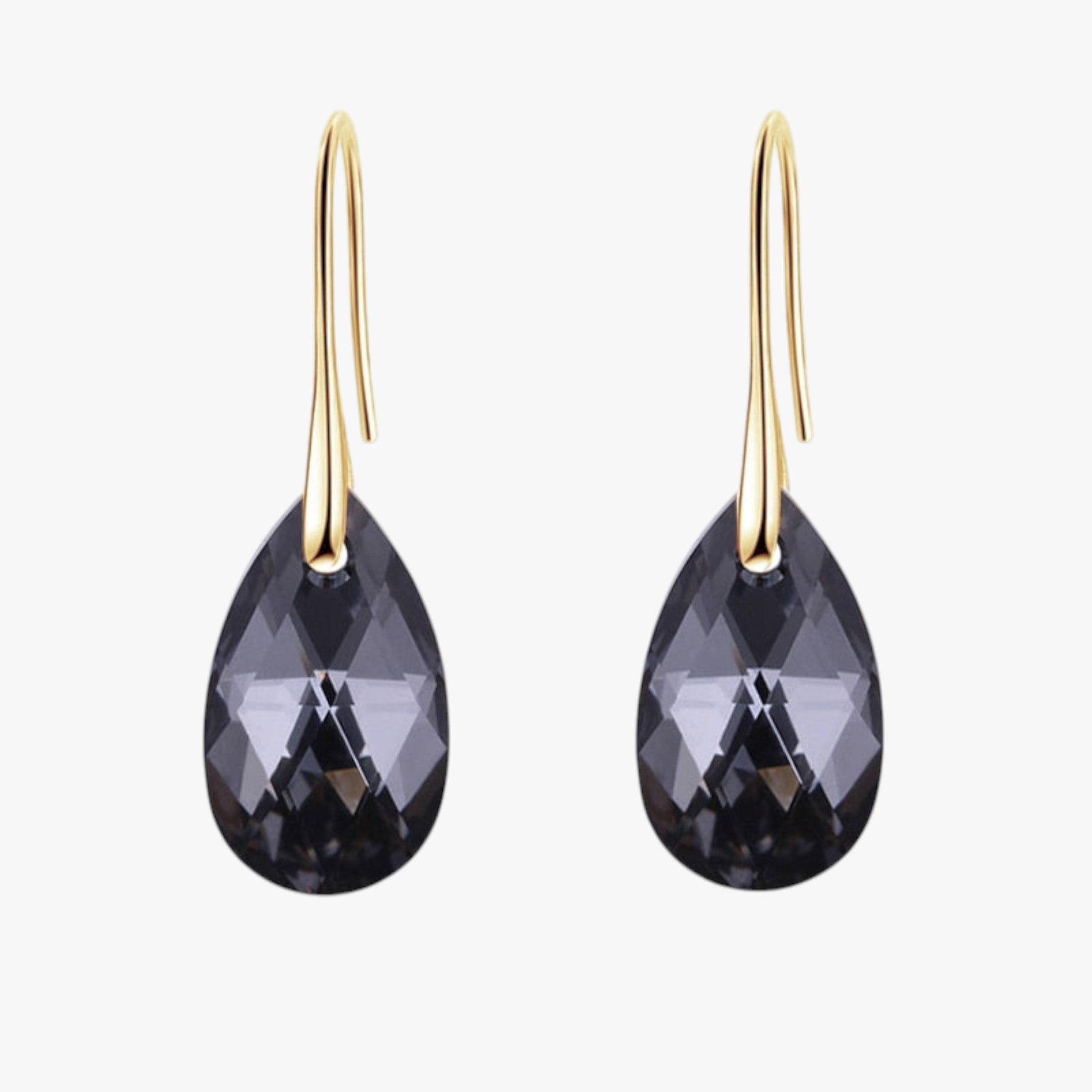Boucles d'oreilles pendantes pour femme en cristal bleu saphir élégantes