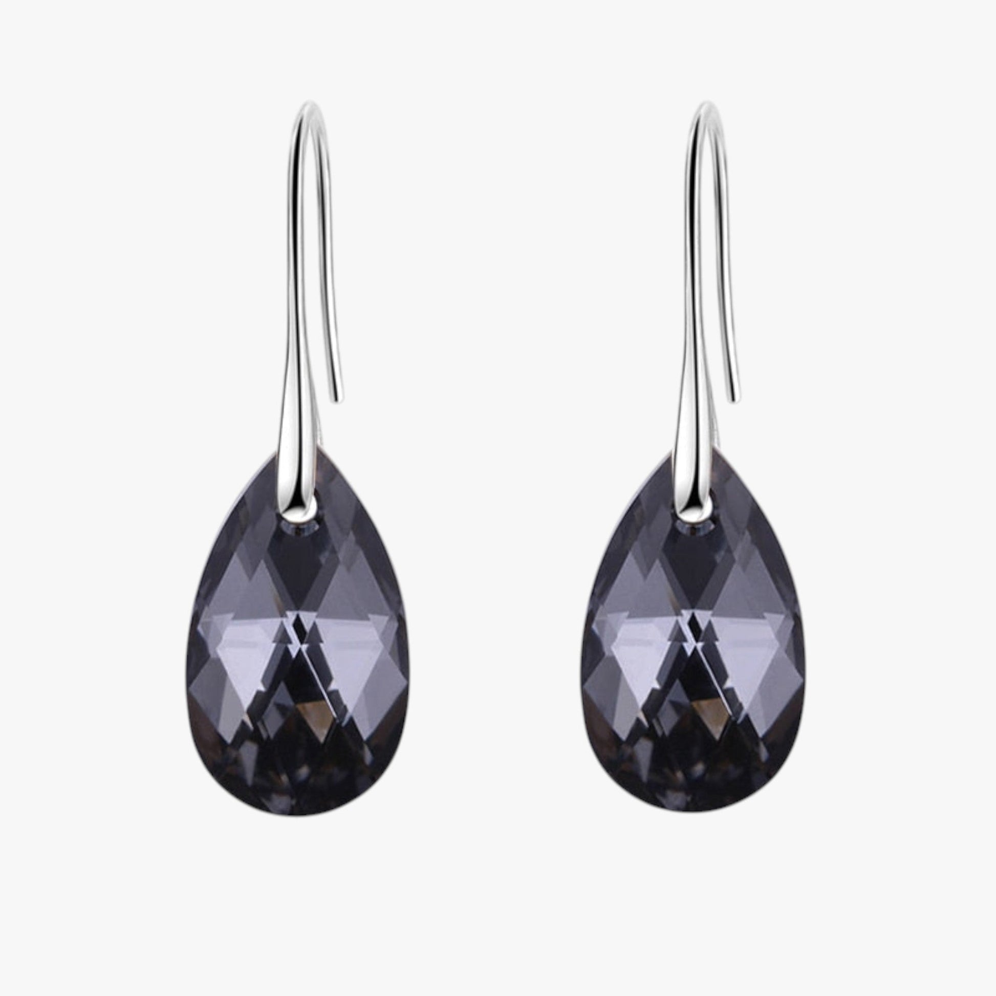 Boucles d'oreilles pendantes pour femme en cristal bleu saphir élégantes