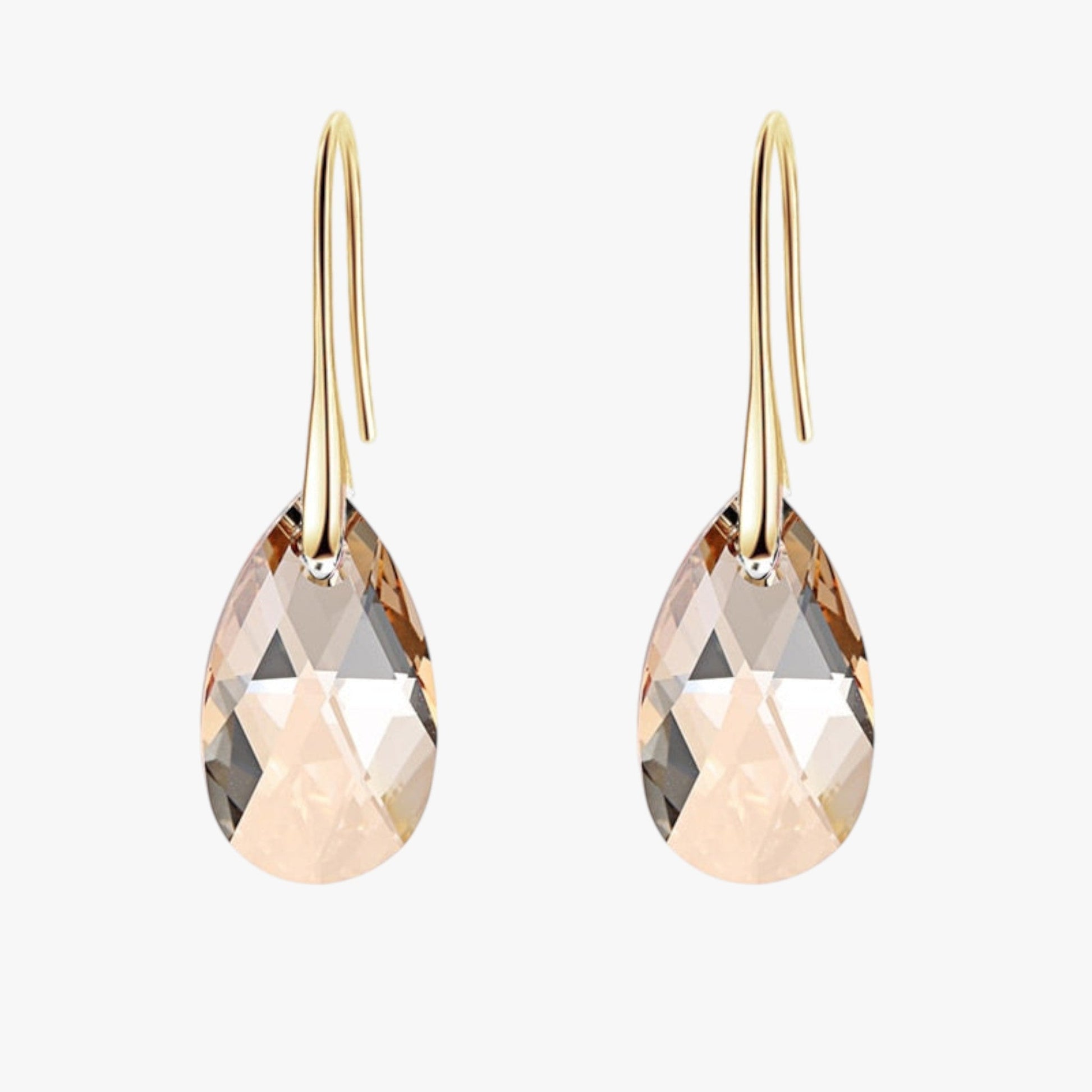 Boucles d'oreilles pendantes pour femme en cristal bleu saphir élégantes