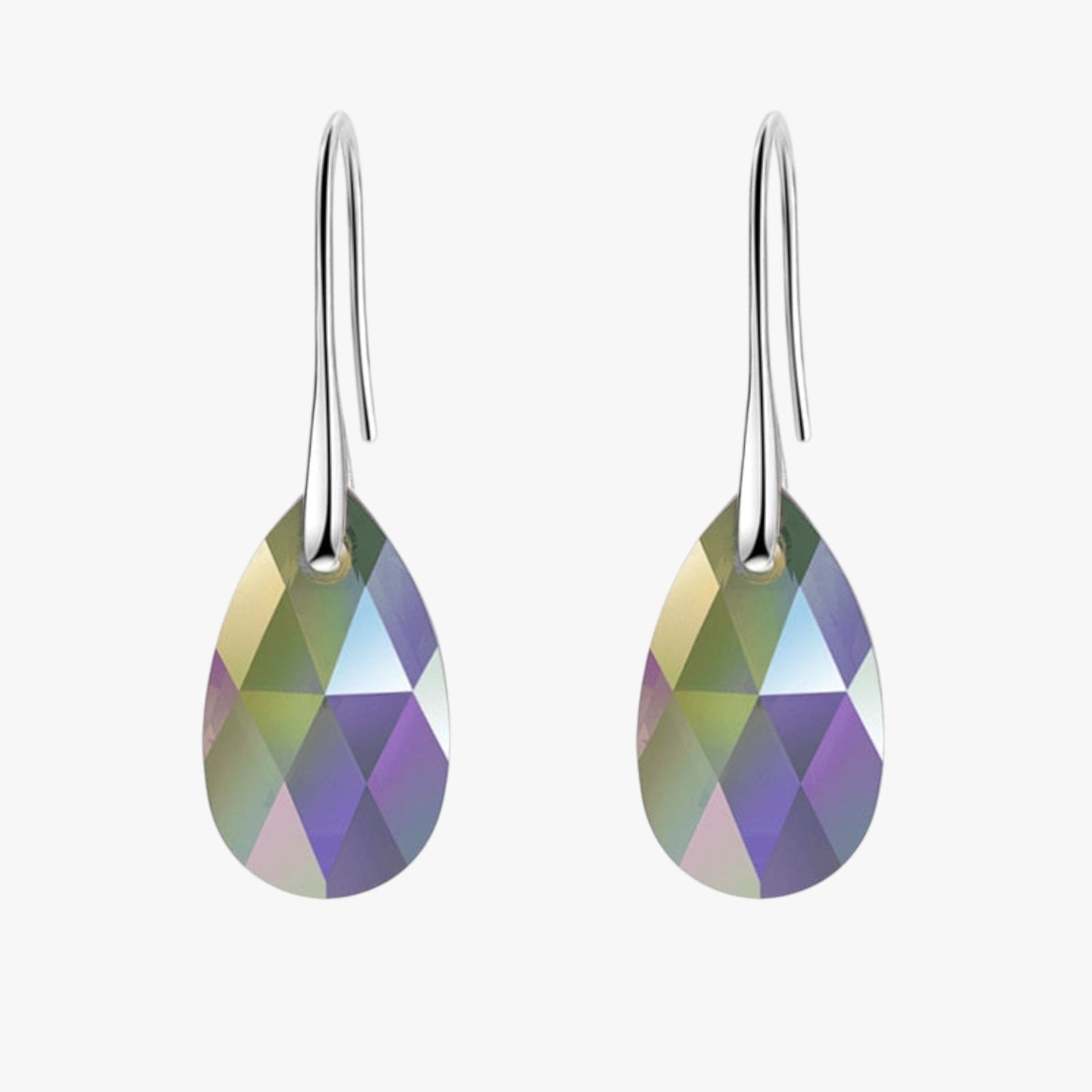 Boucles d'oreilles pendantes pour femme en cristal bleu saphir élégantes