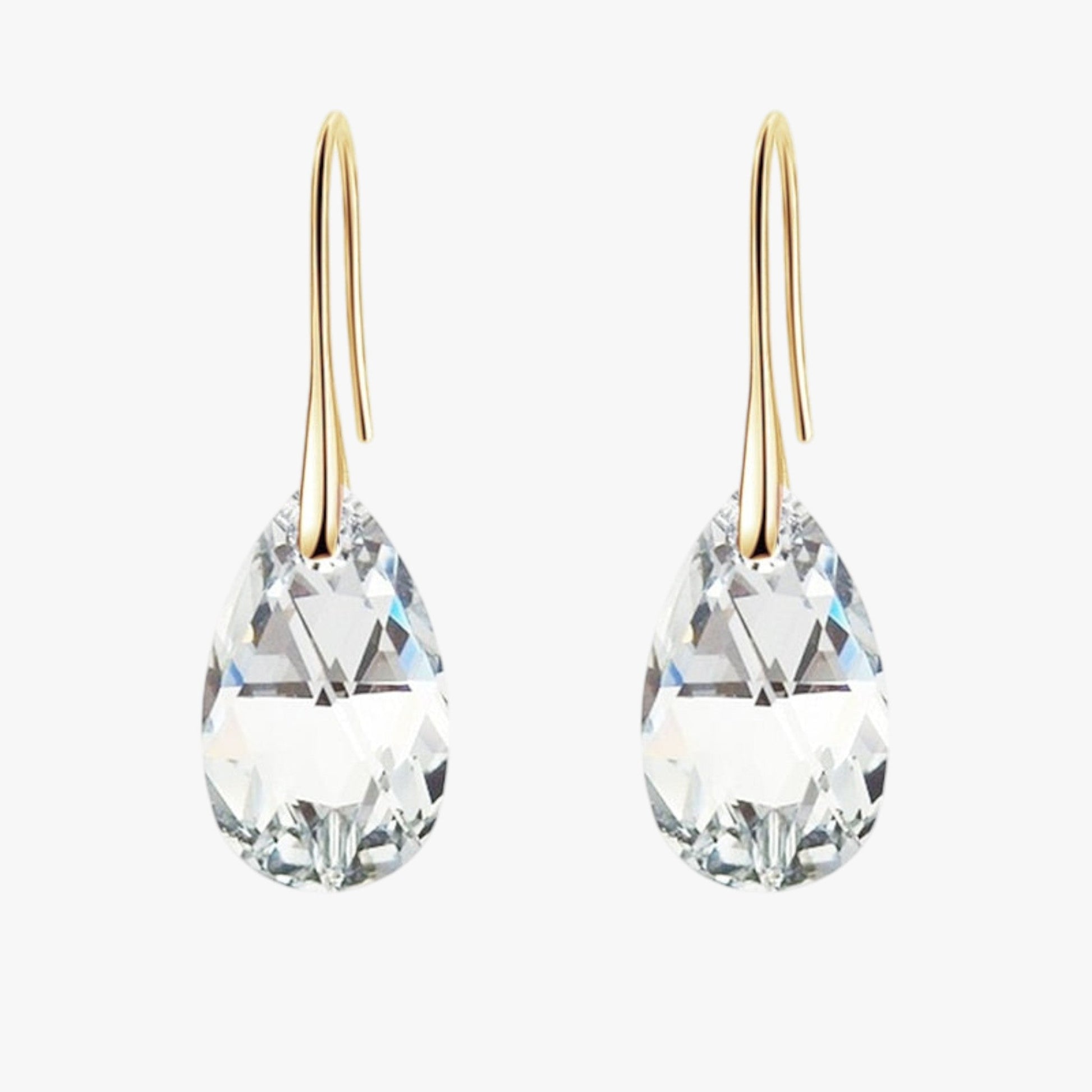 Boucles d'oreilles pendantes pour femme en cristal bleu saphir élégantes