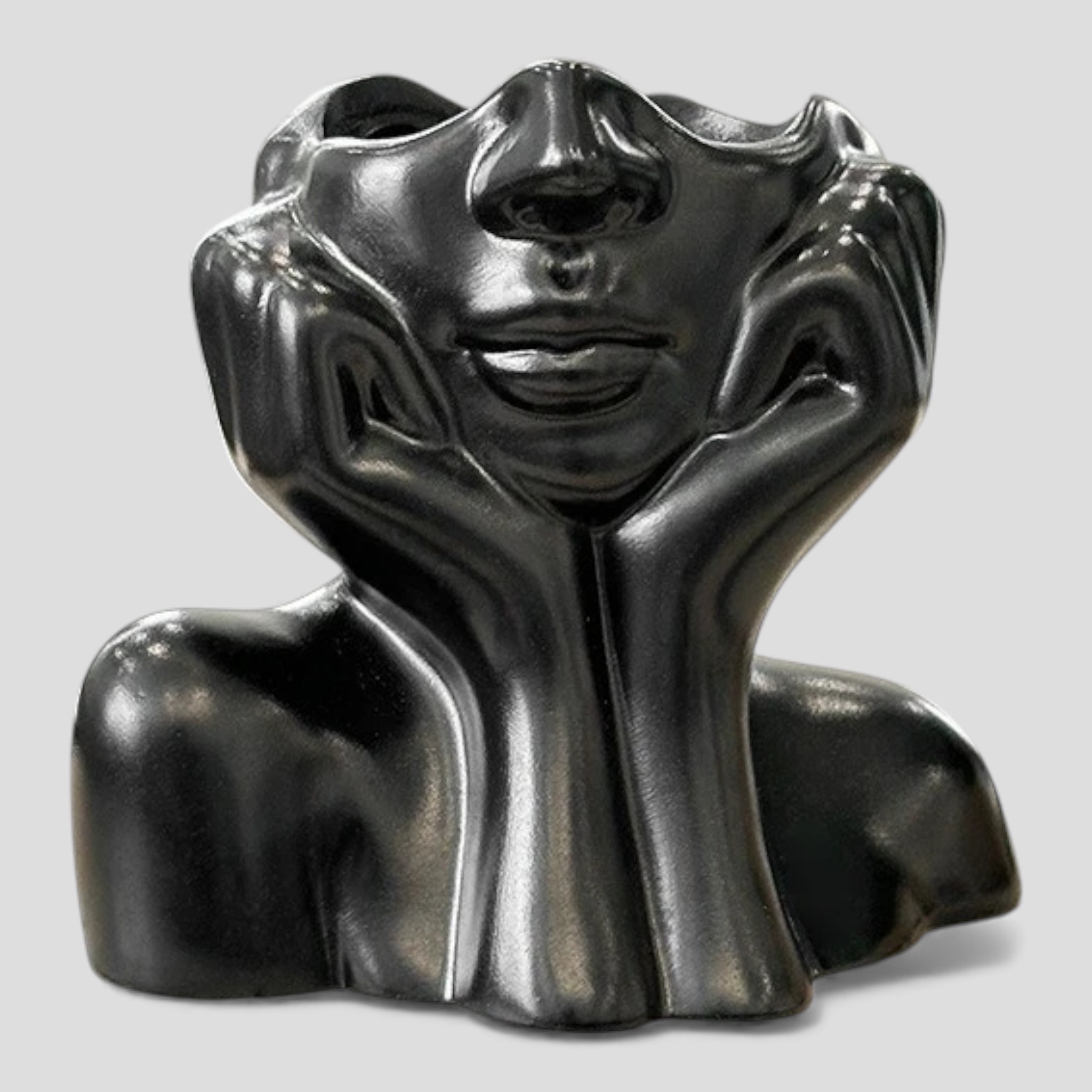 Rangement et organisateurs de beauté : Organisateur de Cosmétiques - Sculpture Abstraite en Résine (Noir/Doré) dans Noir opp de Marche Lino