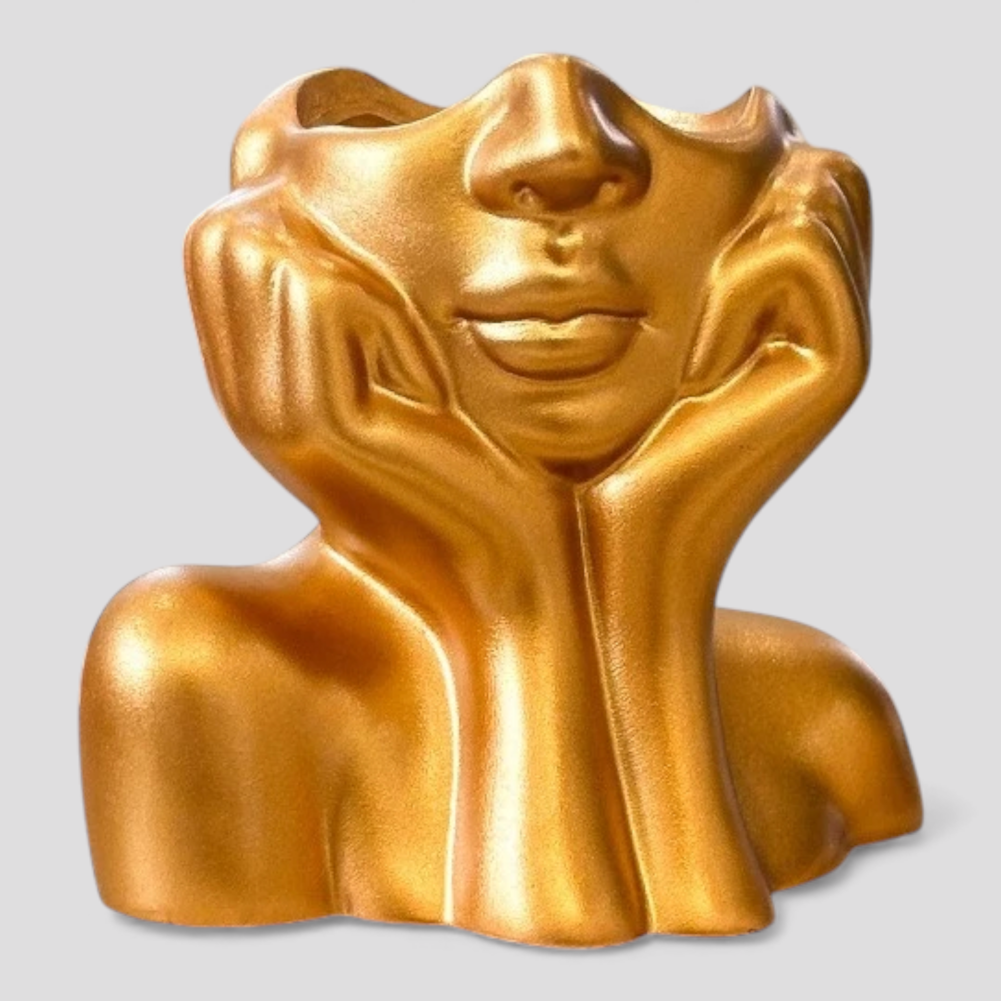 Rangement et organisateurs de beauté : Organisateur de Cosmétiques - Sculpture Abstraite en Résine (Noir/Doré) dans Or opp de Marche Lino