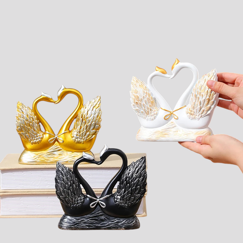 Accents décoratifs : Ornement Homme de Cygne en Forme de Cœur dans de Marche Lino