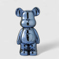 Statuette Ours en Céramique Blanche Luxe 28 cm - Décoration Moderne & Élégante