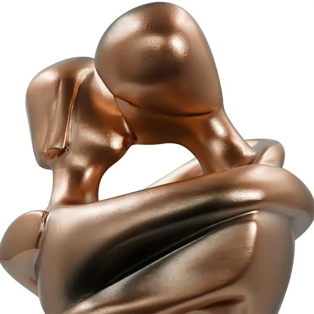 Huis en tuin > Decoratie > Kunst > Beelden, sculpturen en standbeelden : Sculpture Couple Enlacé - Statue Décorative en Résine Ton Bronze dans Bronze de Roselva