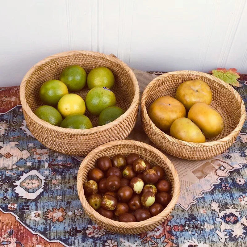Panier, Bacs et Conteneurs : Panier de rangement en osier tressé à la main avec doublure en lin pour maison dans de Marche Lino