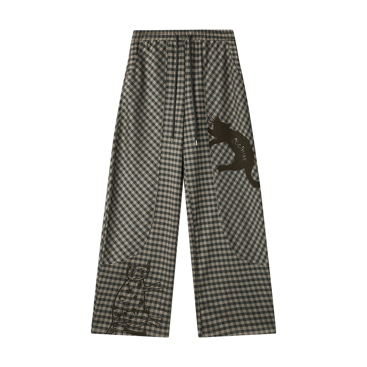 Pantalons pour femmes : Pantalon Femme Tartan Taille Haute Décontracté dans CASCP2298H de Marche Lino