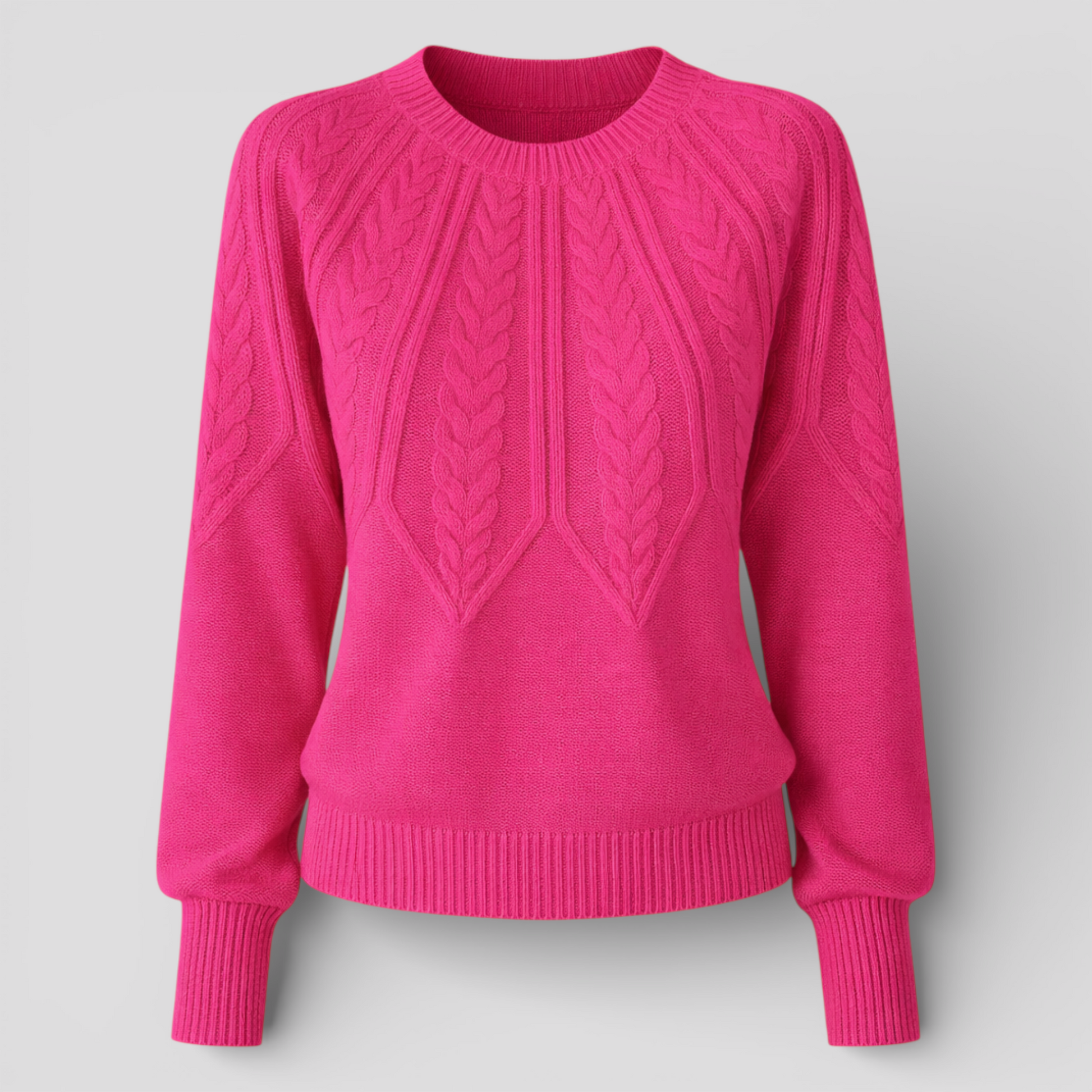 Pull Femme à Manches Larges Coton Coupe Régulière