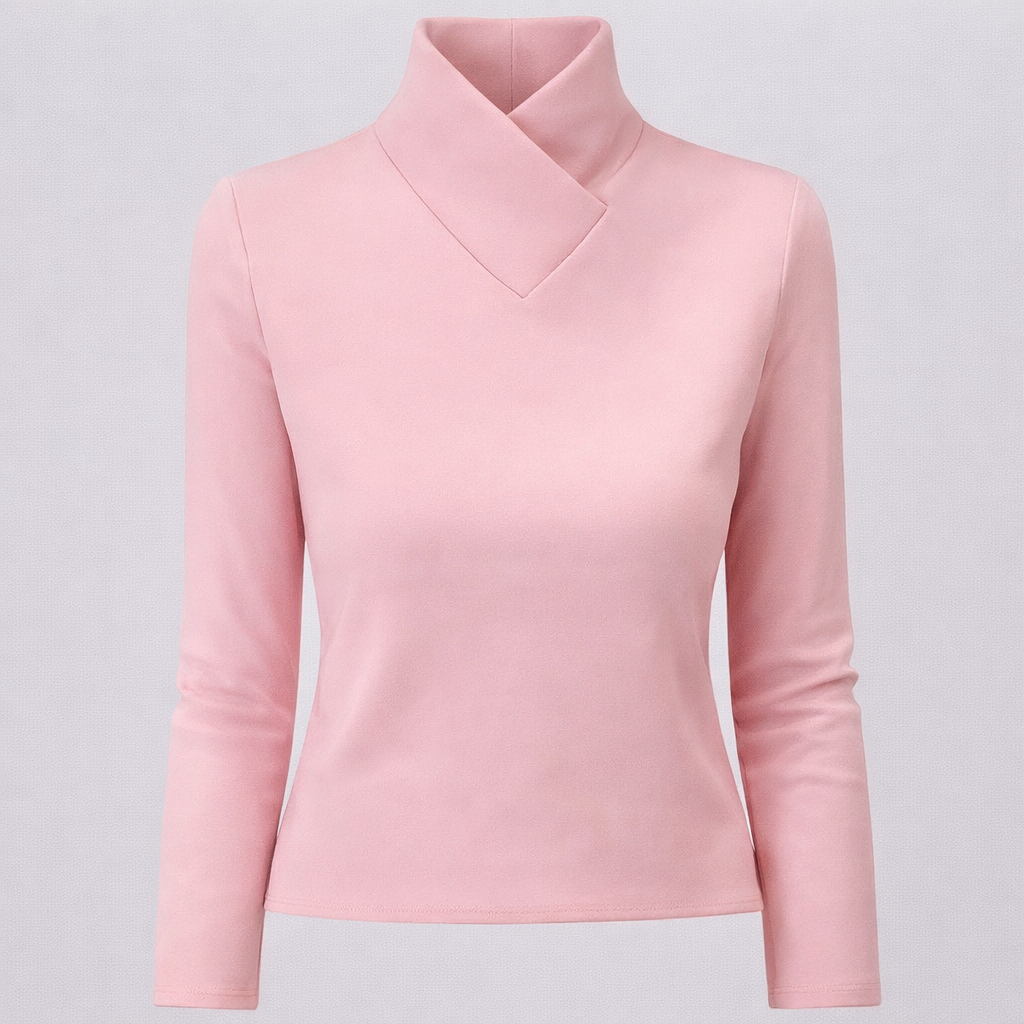 Pull Élégant à Col Montant pour Femme Confort Quotidien
