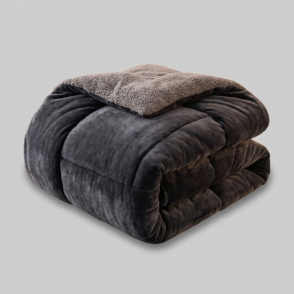 : Couverture Peluche Sherpa Double Face dans de Marche Lino