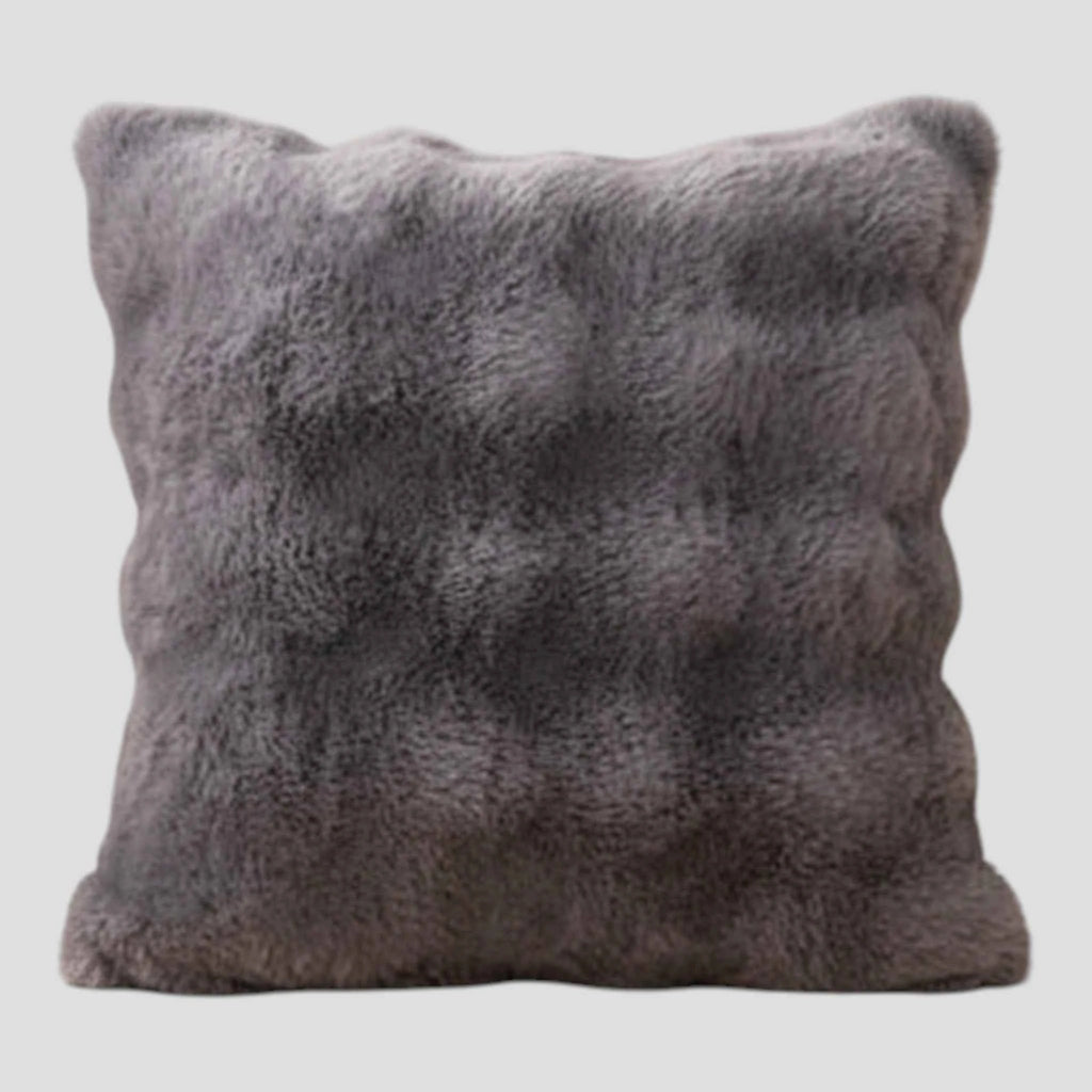 Housse de Coussin en Velours à Motif Bulle Uni