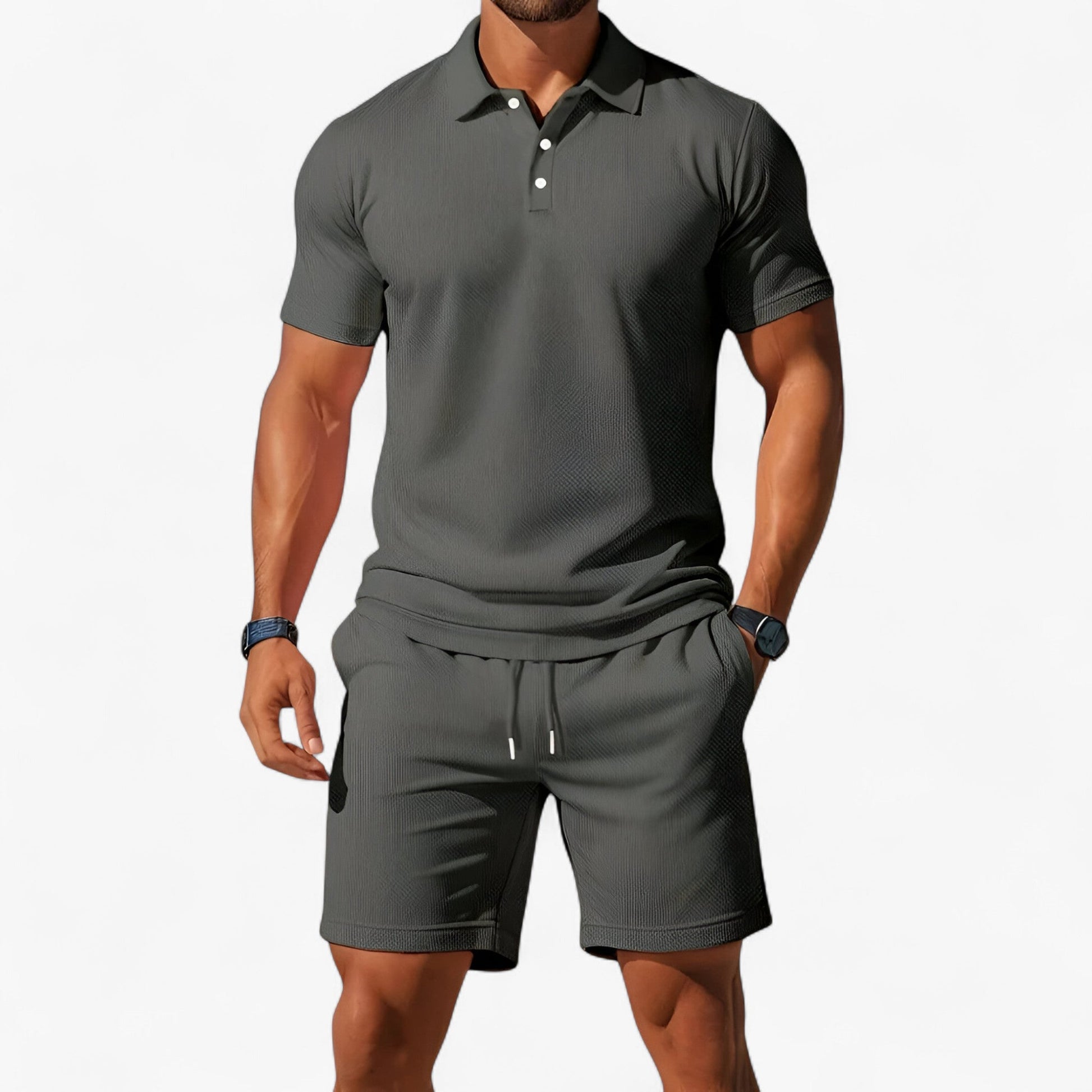 Ensemble Polo Homme d'été Respirant en Coton Léger
