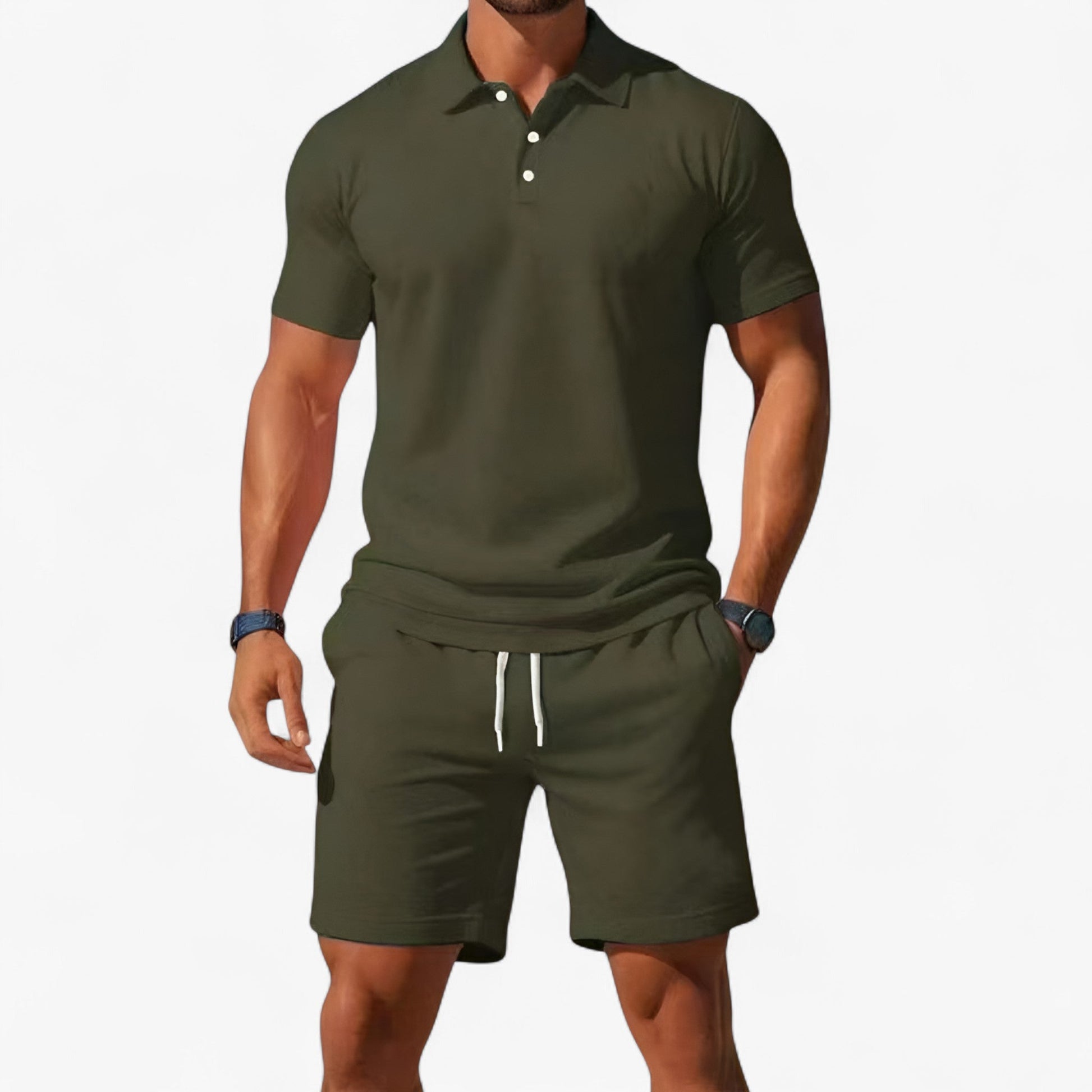 Ensemble Polo Homme d'été Respirant en Coton Léger