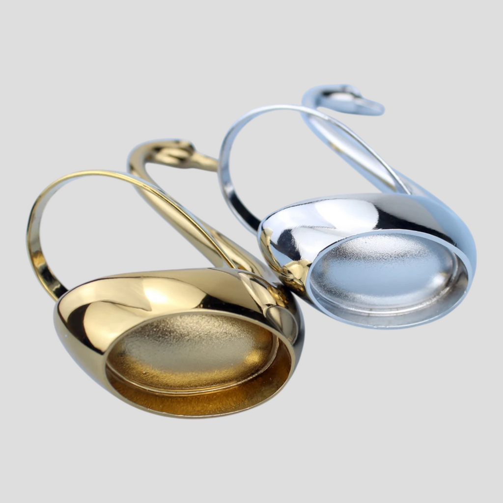 Portacubiertos de metal forma cisne – plateado o dorado
