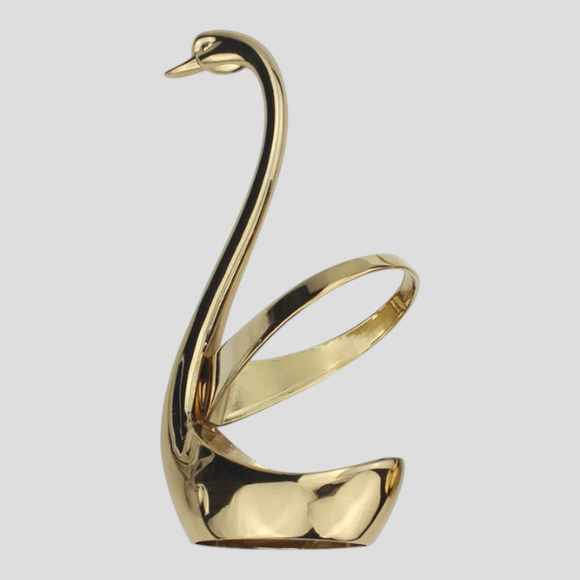 Porte-Couverts en Métal Forme Cygne – Argenté Ou Doré