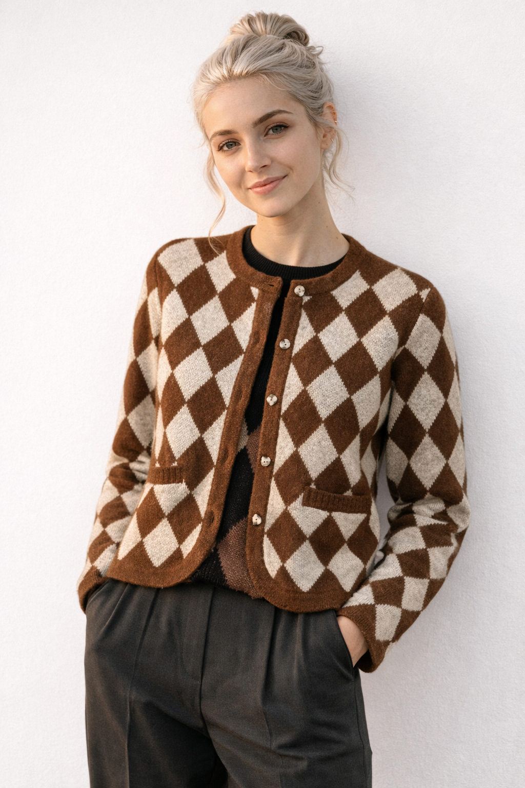 Pull Femme à Manches Longues Acrylique Accessoires Féminins