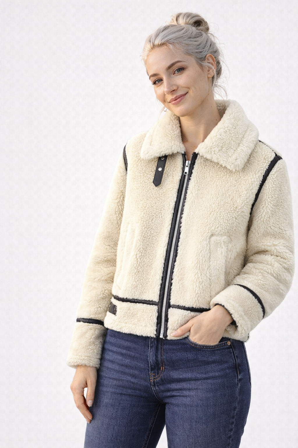 Veste Femme Hiver Velours Ajustée Chaud Et Confortable