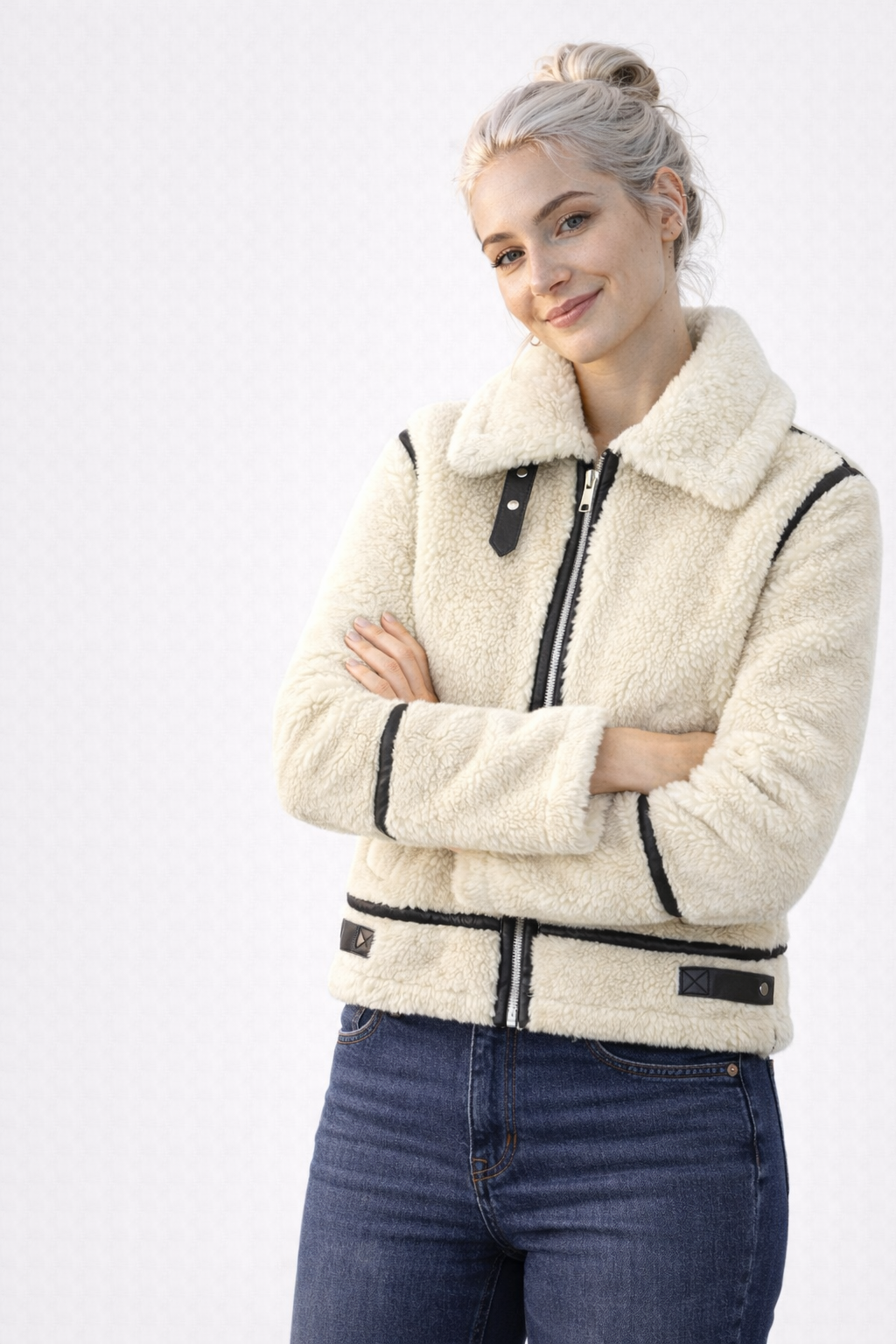 Veste Femme Hiver Velours Ajustée Chaud Et Confortable