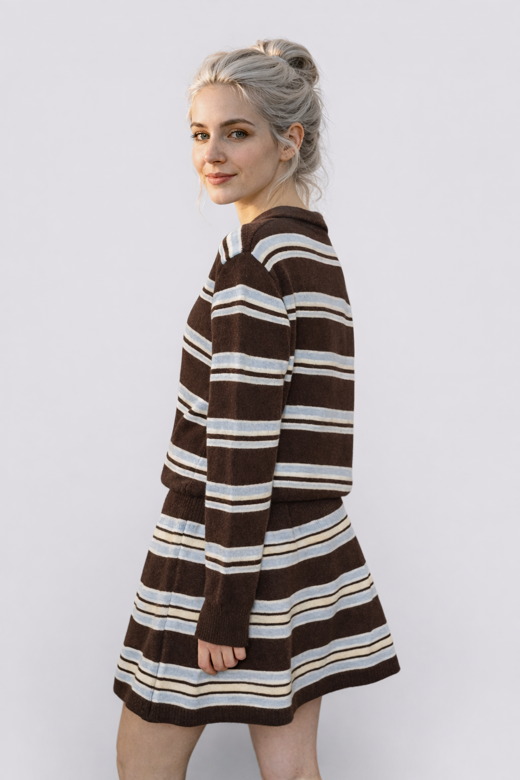 Ensemble Femme à Rayures Ample Coton