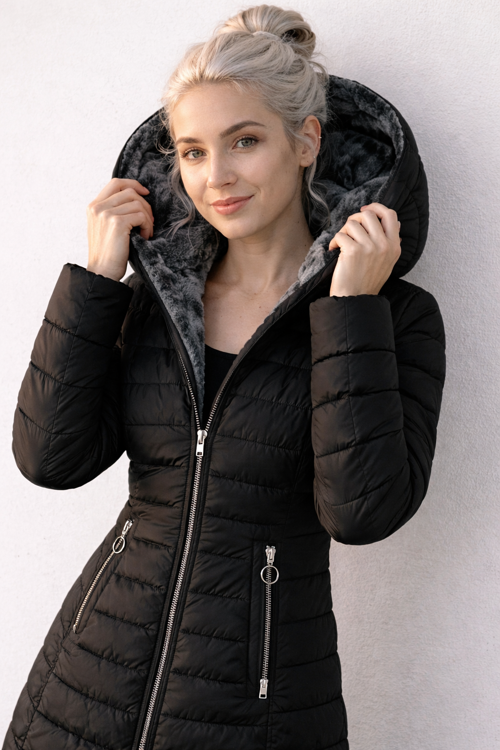 Veste Féminine d'Hiver Ajustée Accessoire D'Hiver