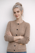 Cardigan Femme Vintage Long Manches Mode Automne