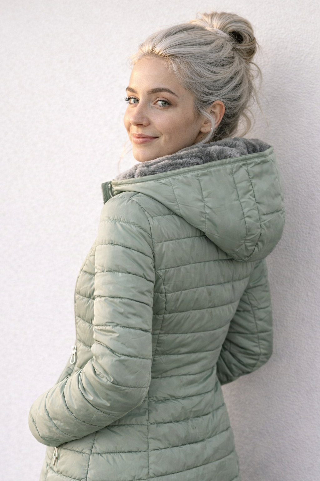 Veste Féminine d'Hiver Ajustée Accessoire D'Hiver