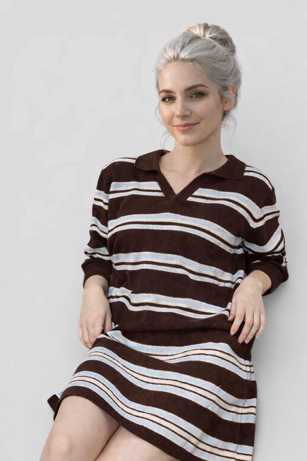 Ensemble Femme à Rayures Ample Coton