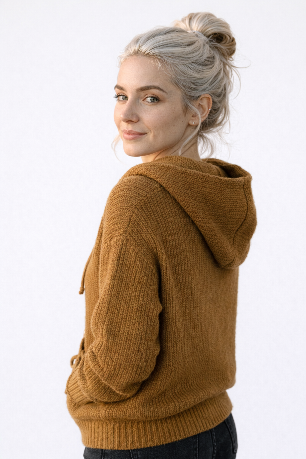 Pull à Capuche Vintage Femme Confortable