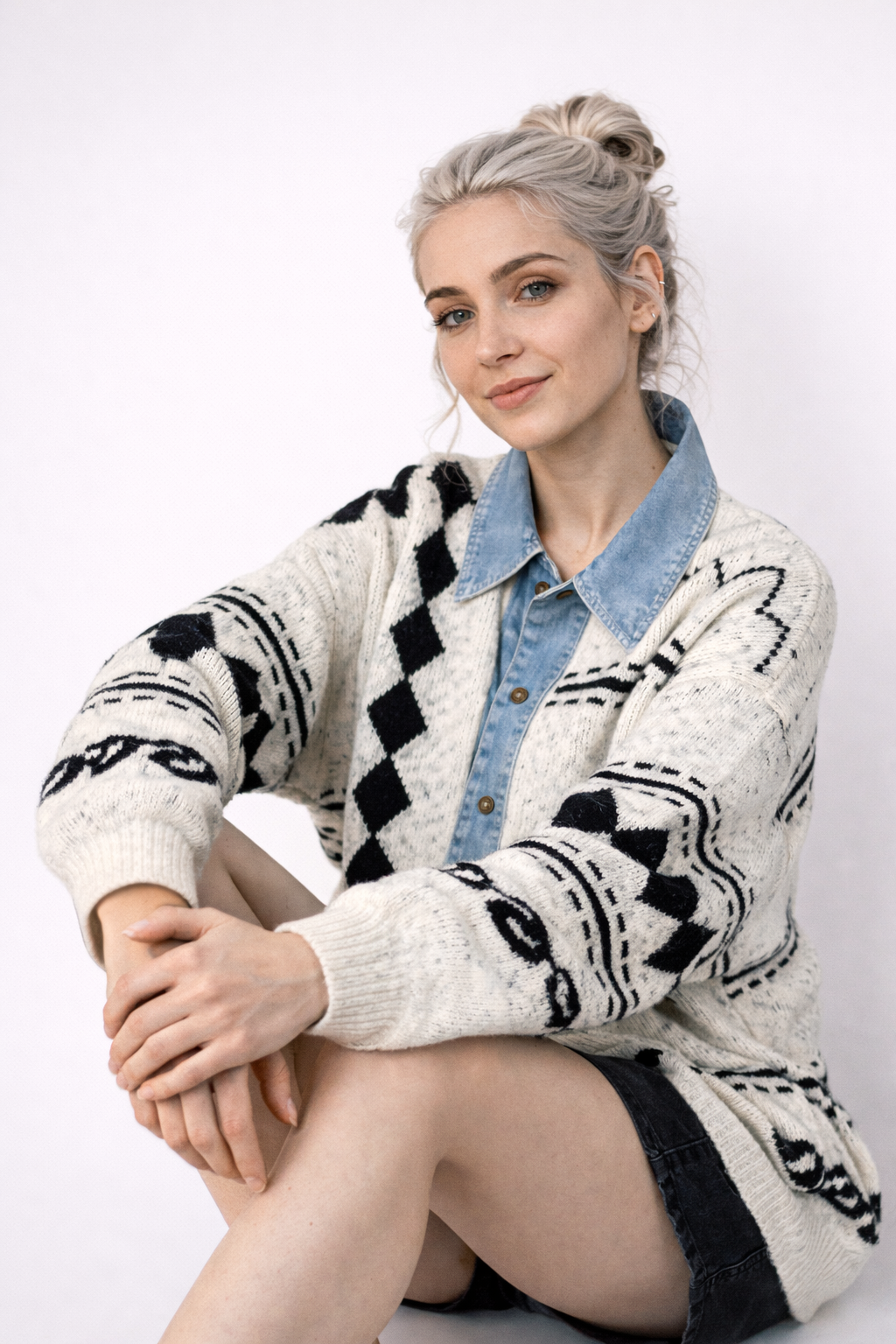 Manteau Hiver Femme Long Vintage Décontracté Denim