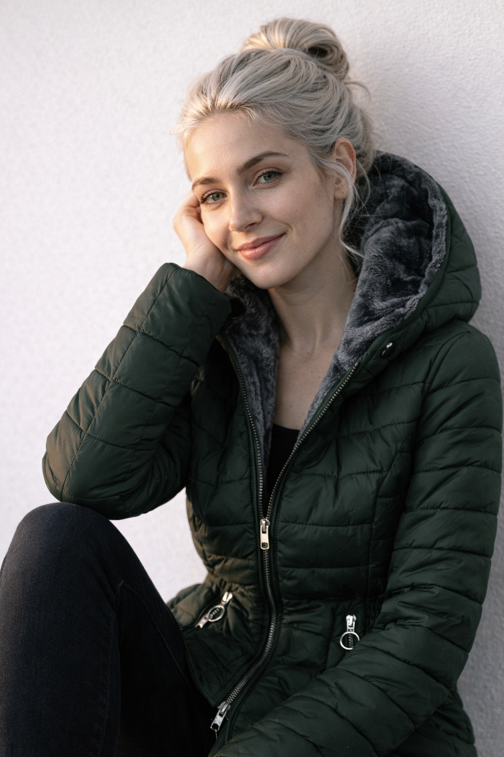 Veste Féminine d'Hiver Ajustée Accessoire D'Hiver