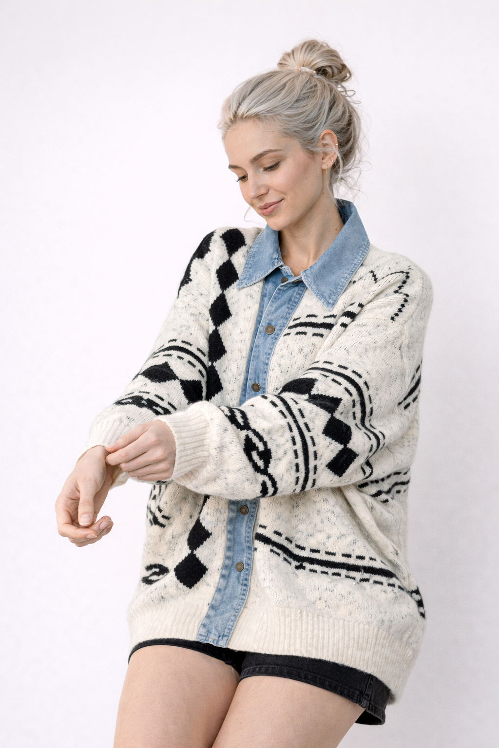 Manteau Hiver Femme Long Vintage Décontracté Denim
