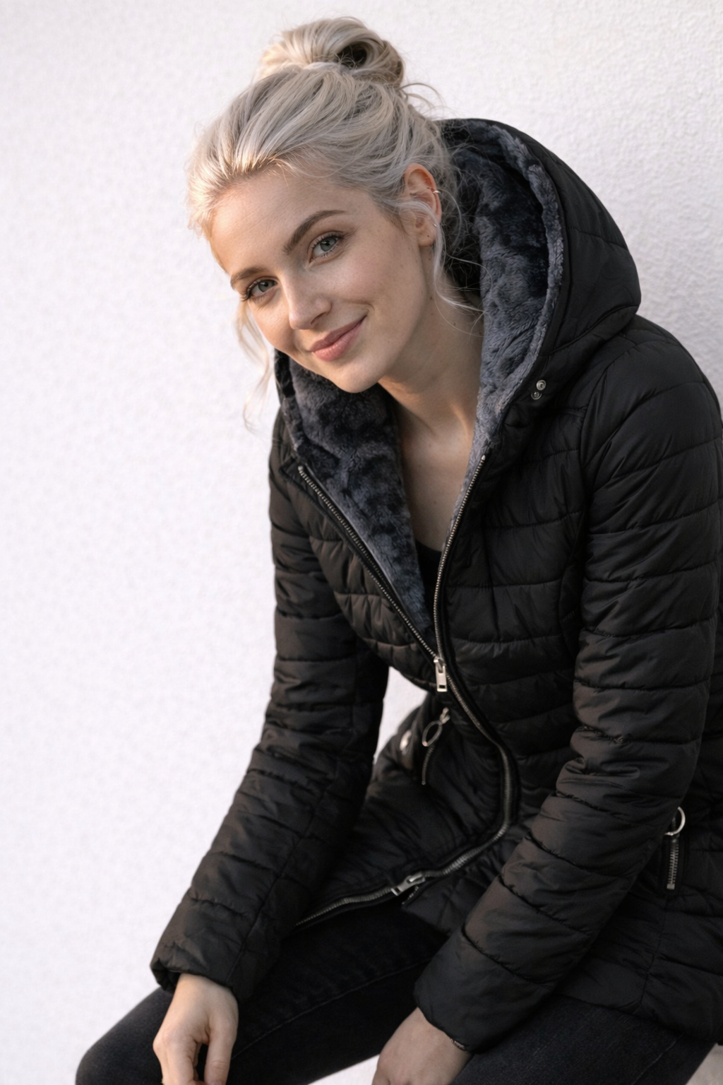 Veste Féminine d'Hiver Ajustée Accessoire D'Hiver
