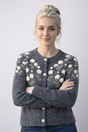 Pull Femme Ample à Broderie 3D Vintage Laine