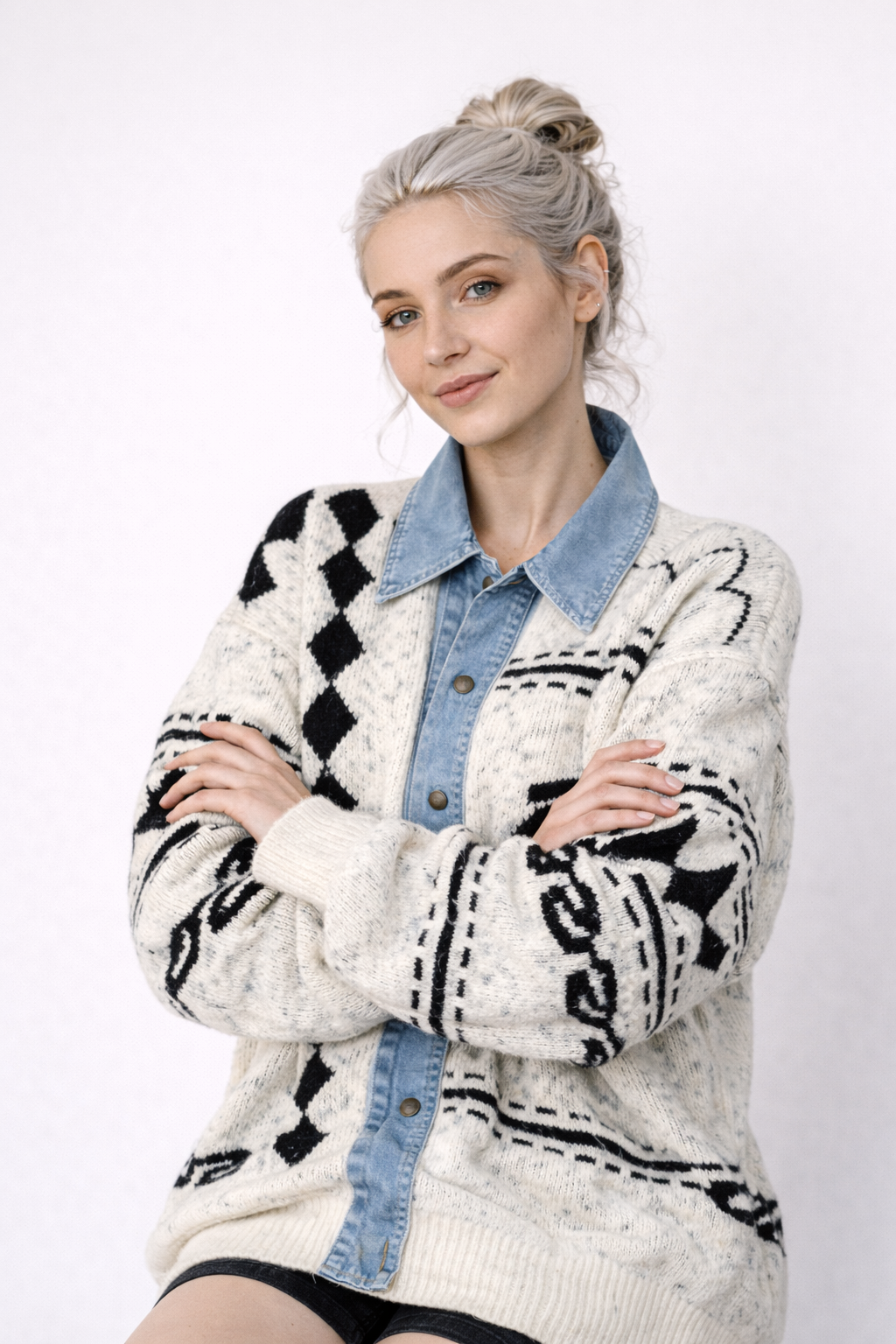Manteau Hiver Femme Long Vintage Décontracté Denim