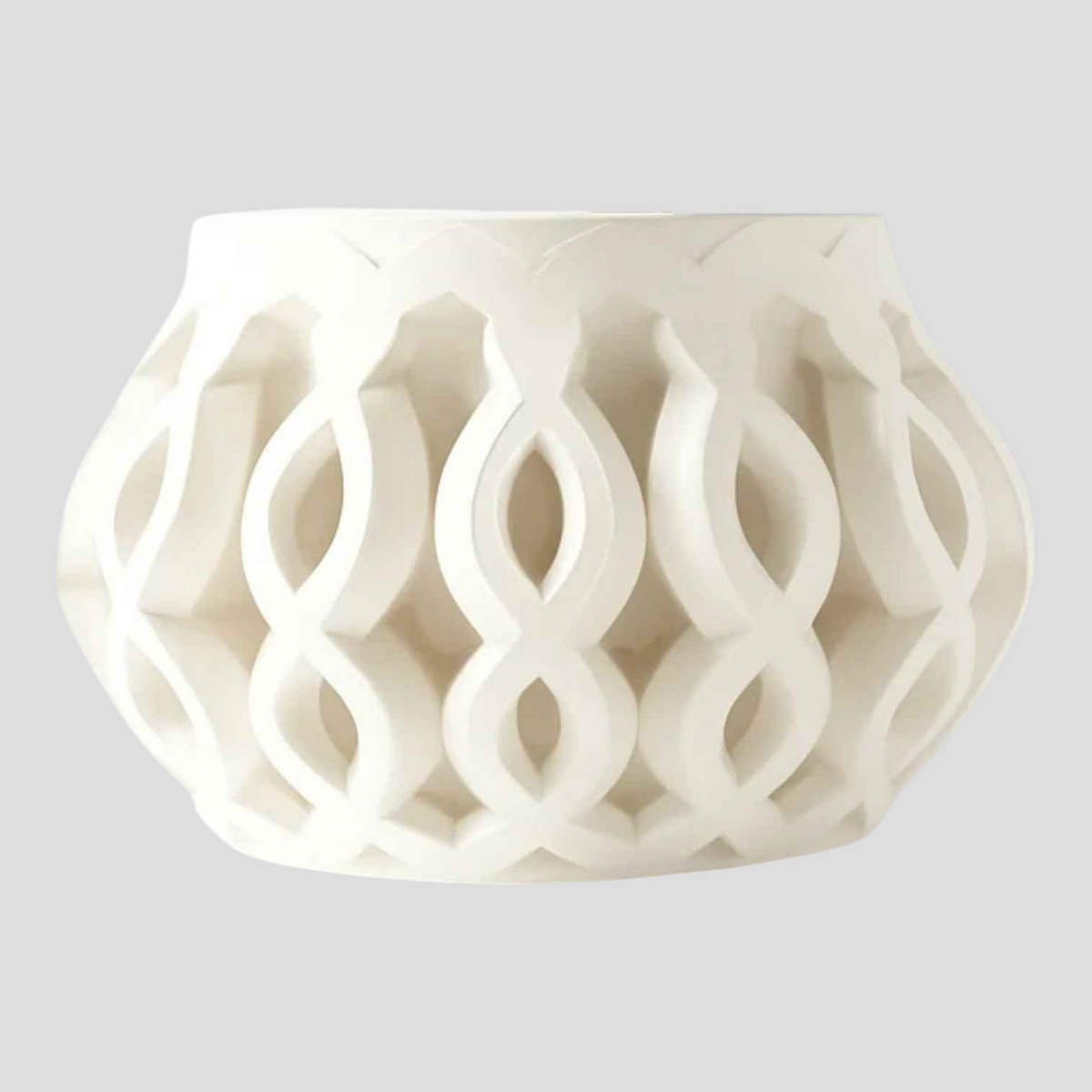 Pots de fleurs : Pot de Fleur en PLA Écologique au Design Moderne Lin dans Blanc de Marche Lino