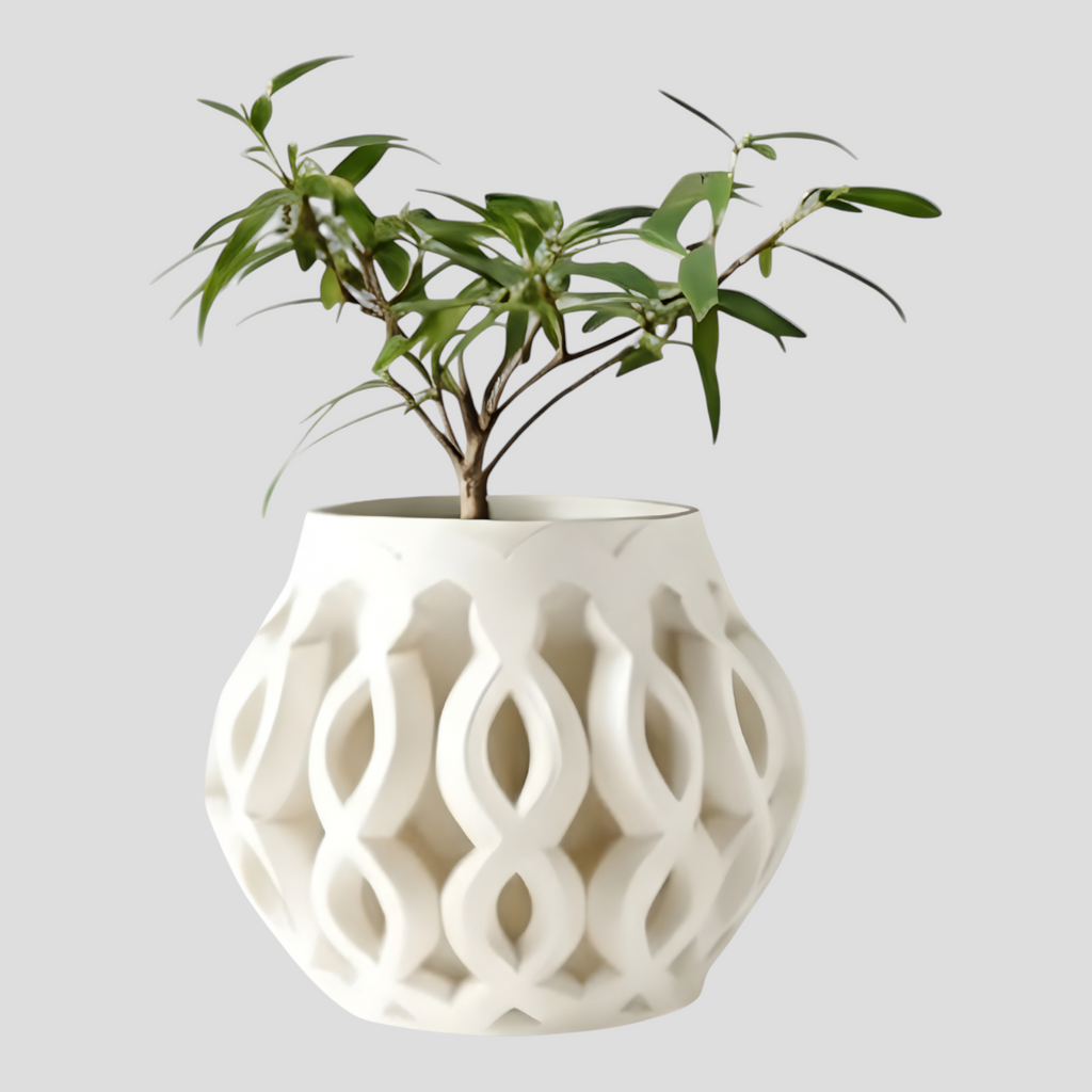Pot de Fleur en PLA Écologique au Design Moderne Lin